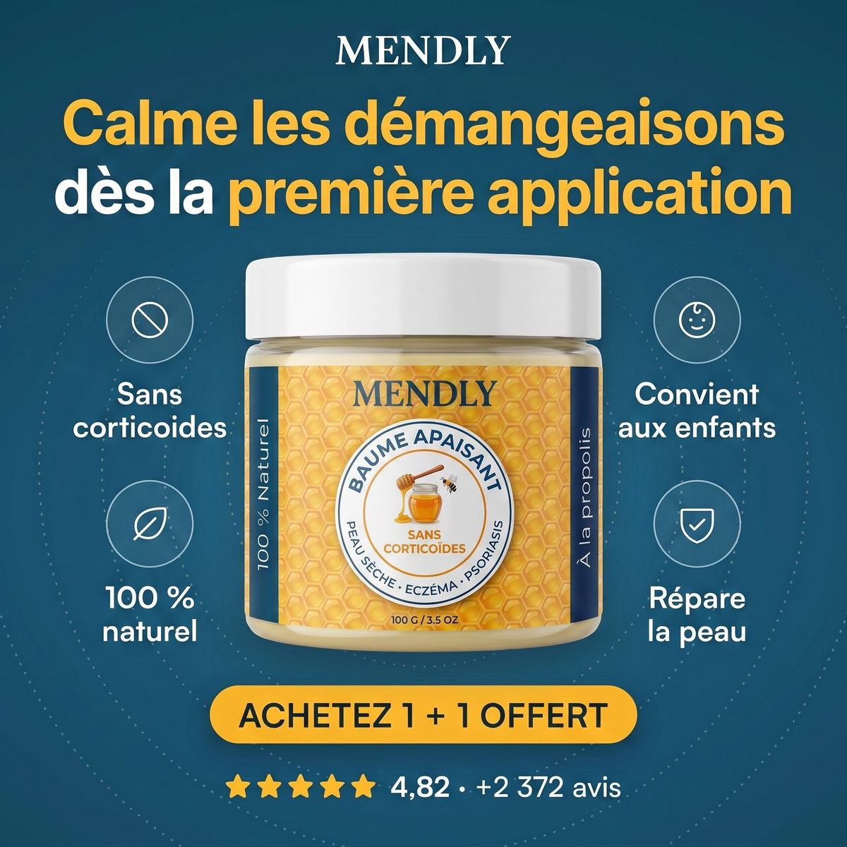 Mendly, calme les démangeaisons dès la première application